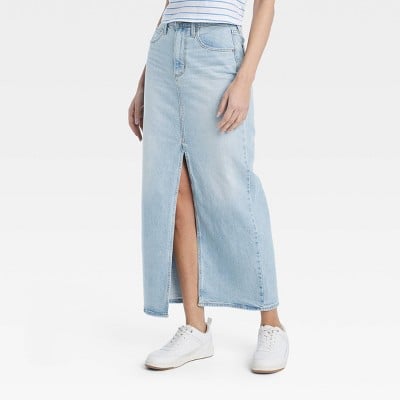Universal Thread Women's Denim Maxi Skirt