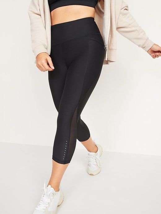 High-Waisted PowerSoft Ribbed 7/8 Leggings for Women, Old Navy