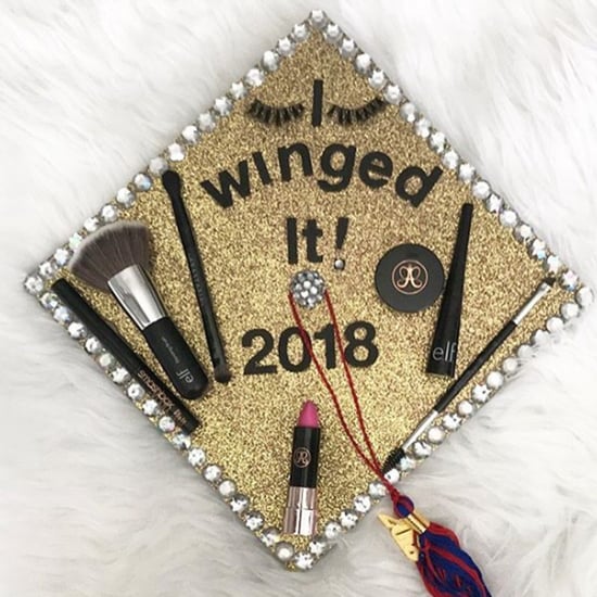 Winged Eyeliner Graduation Cap