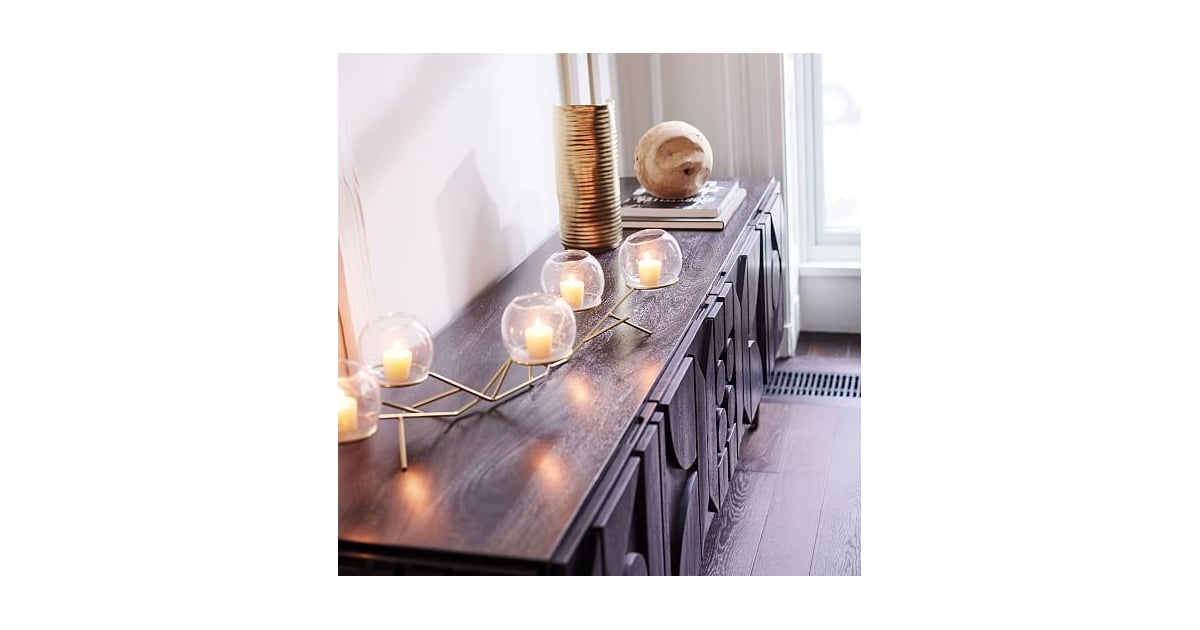 Brass and Glass Globe Centerpiece Best Halloween Decor From West Elm