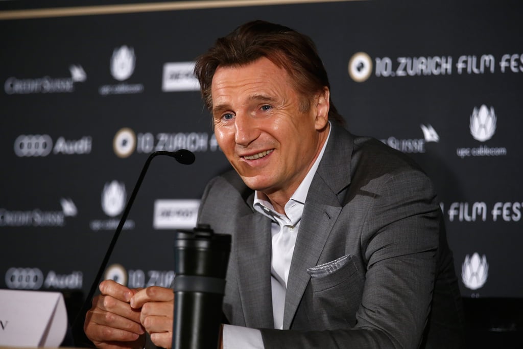 Liam Neeson suited up to promote his movie A Walk Among the Tombstones at the Zurich Film Festival in Switzerland on Friday.