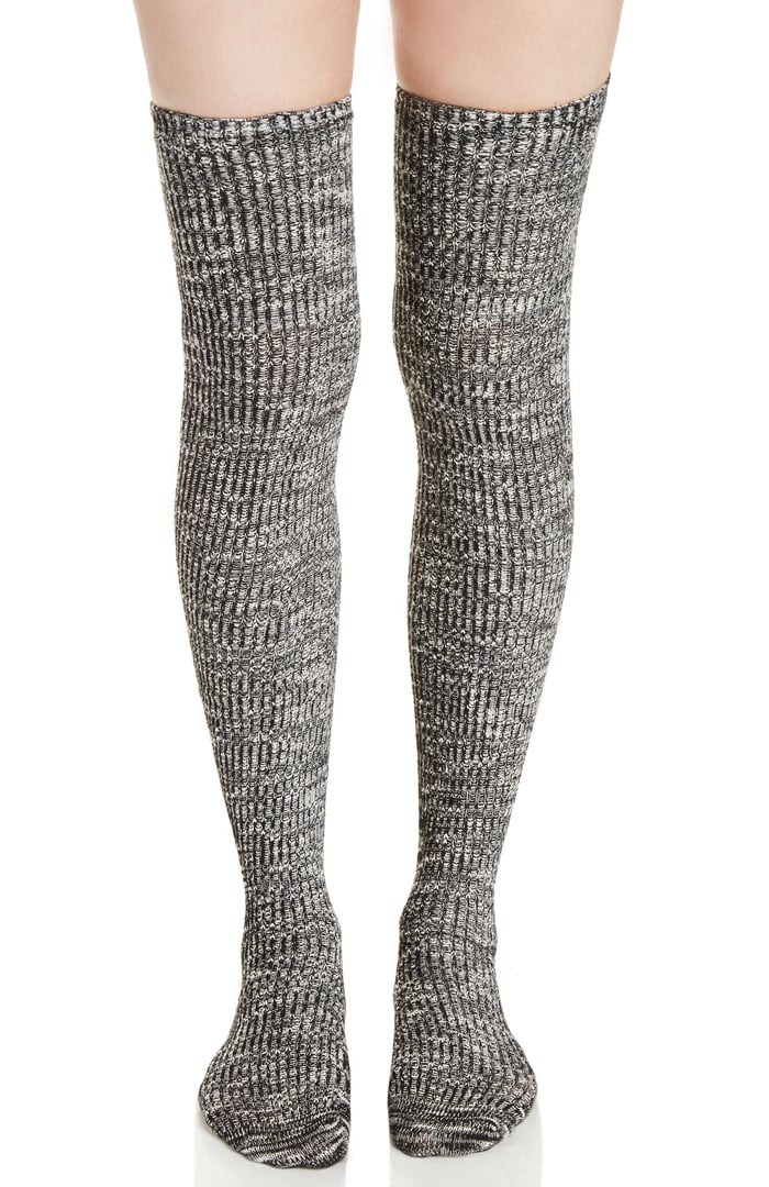 Mixed-Knit Thigh-High Socks ($20) | Fashion Gift Ideas 2014 | POPSUGAR ...