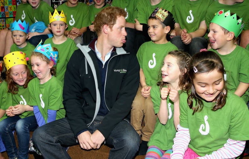 When He Clowned Around With a Group of Schoolchildren in New Zealand