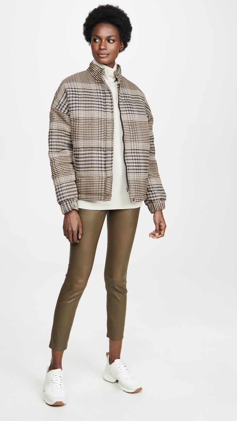 The Fifth Label Scale Check Puff Bomber Jacket