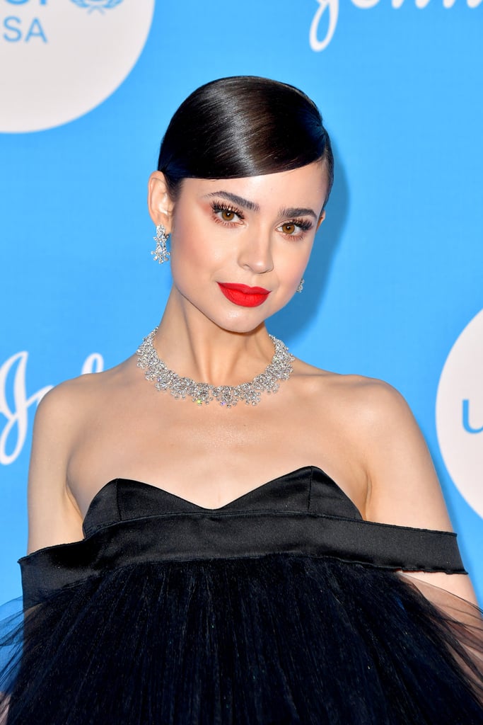 Sofia Carson Black and White Giambattista Valli Couture Gown