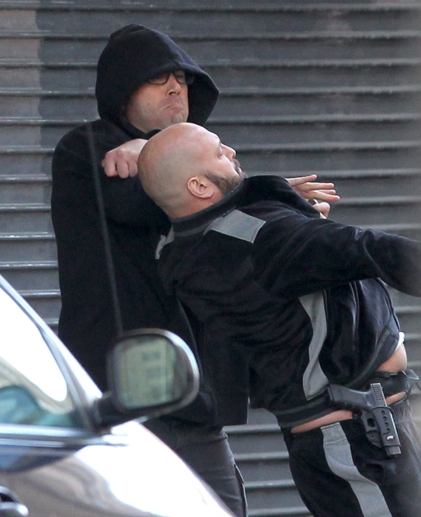 Ben Affleck had an intense action scene on the set of The Accountant in Atlanta on Tuesday.