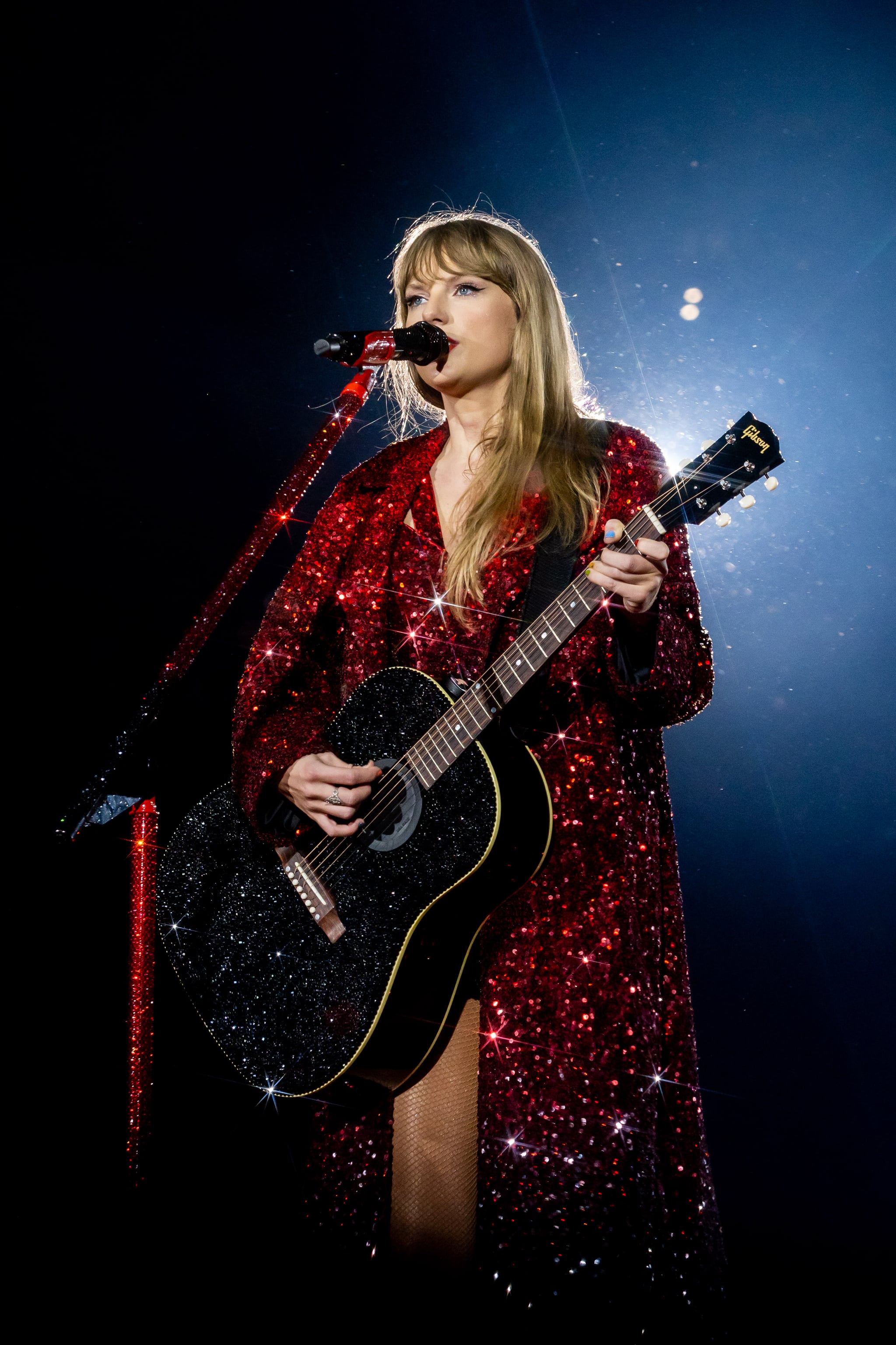 ATLANTA, GEORGIA - APRIL 28: FOR EDITORIAL USE ONLY. Taylor Swift performs onstage during The Eras Tour at Mercedes-Benz Stadium on April 28, 2023 in Atlanta, Georgia. (Photo by Terence Rushin/TAS23/Getty Images for TAS Rights Management)