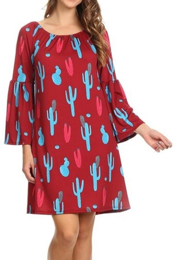 Lady's World Red Cactus Dress ($42)