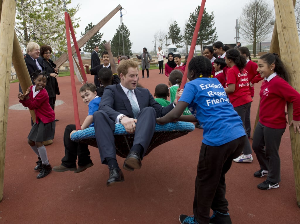 When He Tried Out a Swing at the Olympic Park in London