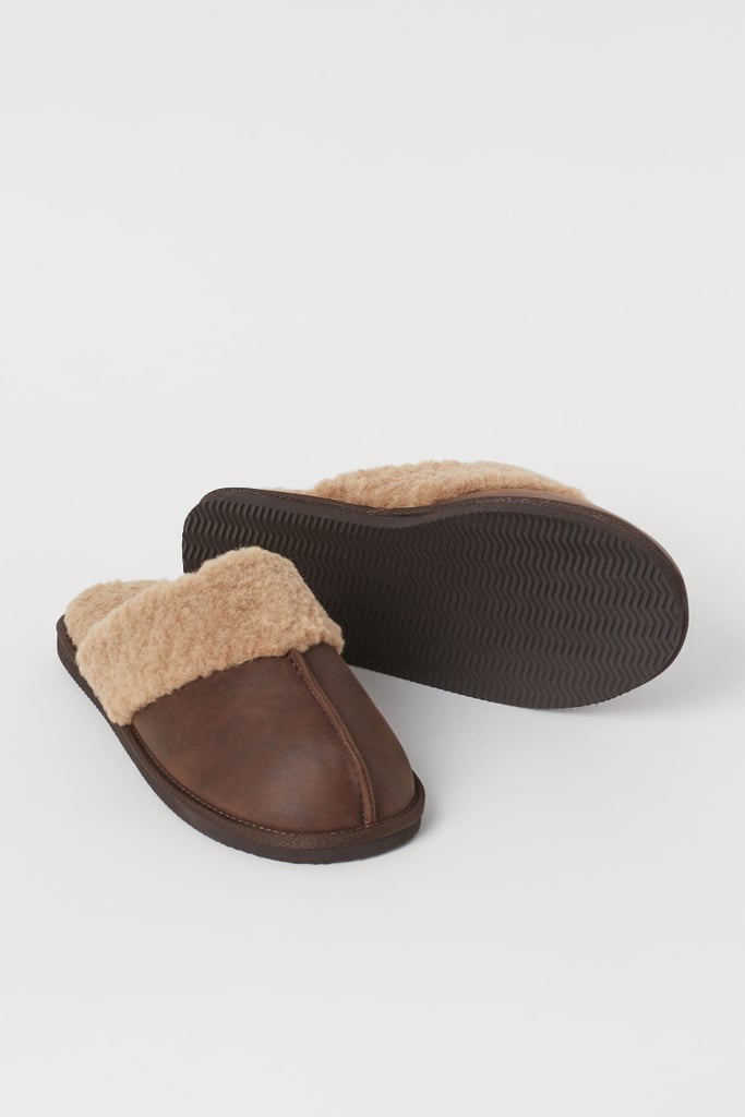 shearling lined slip on shoes
