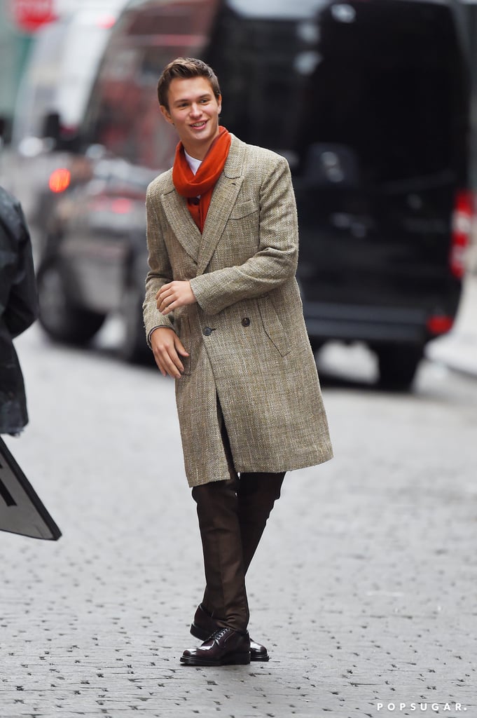 Ansel Elgort Doing a Photo Shoot in NYC