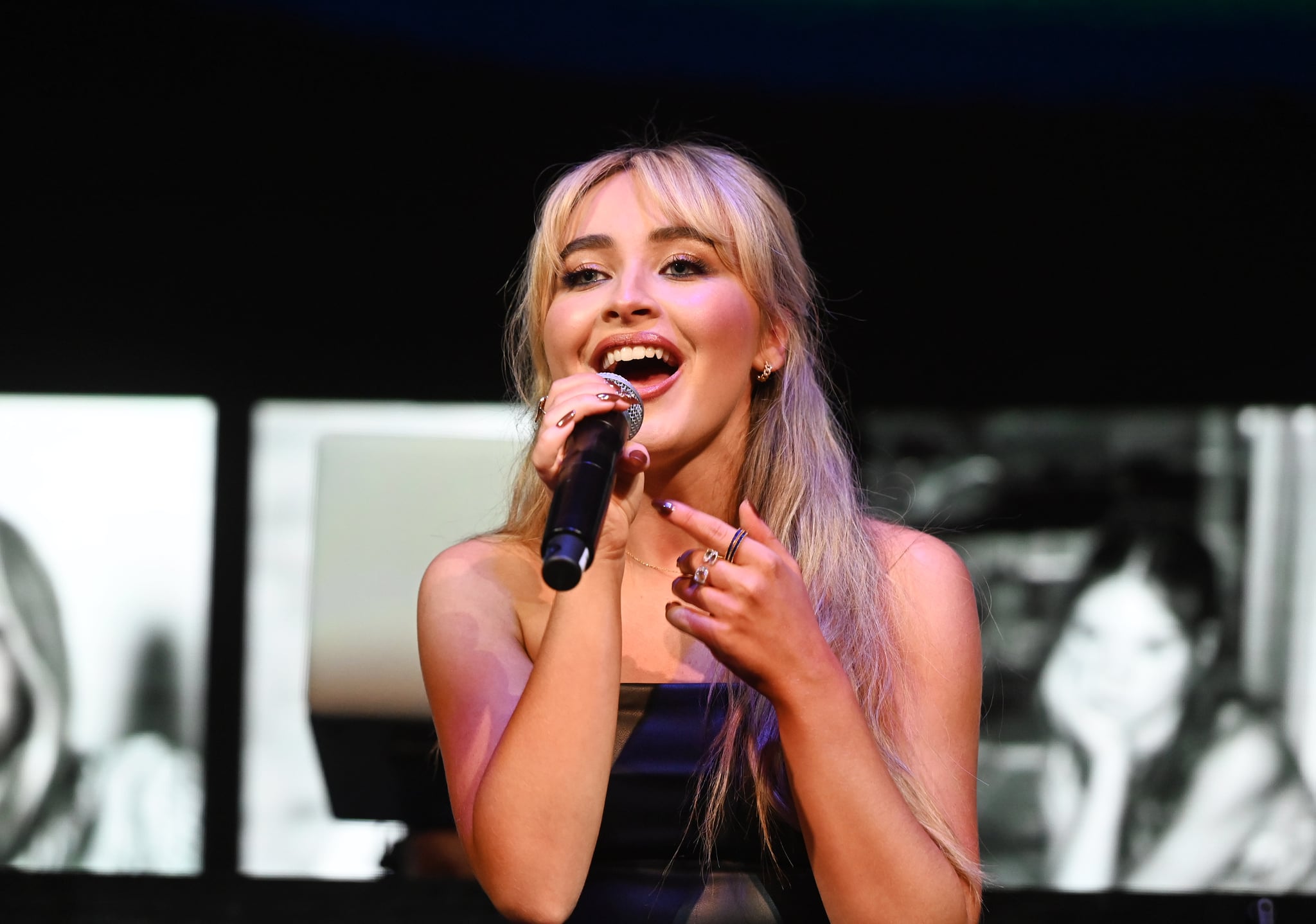 Sabrina Carpenter at the Billboard NMPA Grammy Week Songwriter Showcase held at Nightingale Plaza on February 1, 2023 in Los Angeles, California. (Photo by Gilbert Flores/Billboard via Getty Images)