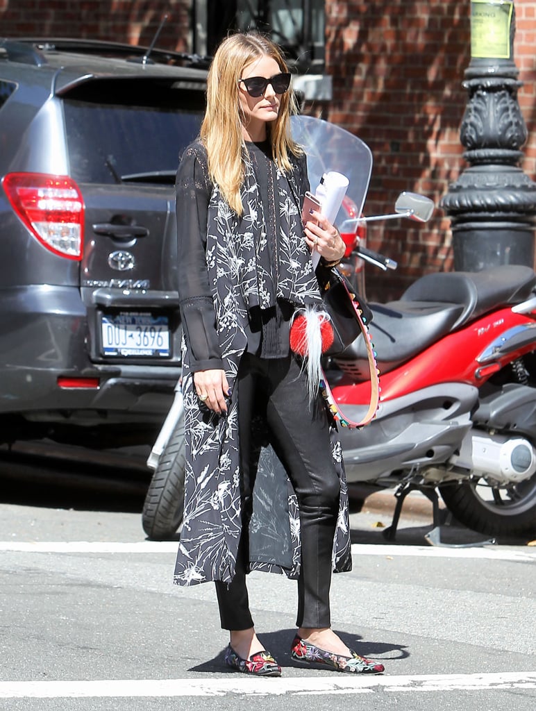 Olivia Palermo Wearing Printed Scarf June 2016