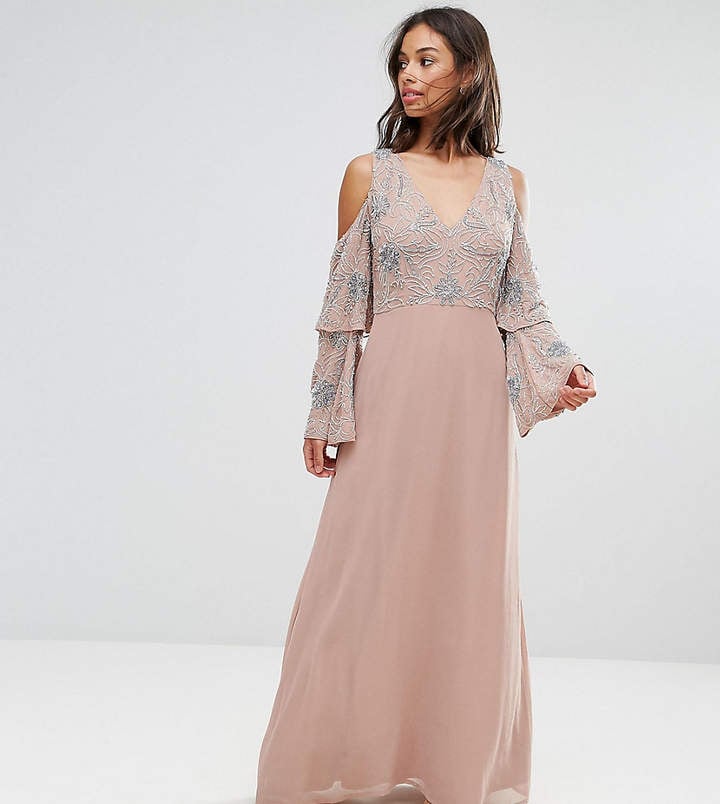 Maya Petite All Over Embellished Top Maxi Dress