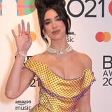 Très Chic - Dua Lipa Ditched Colorful Nail Art For a Classic Deep French Manicure