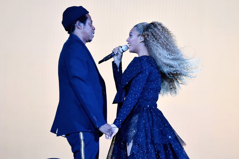 CARDIFF, WALES - JUNE 06:  Jay-Z and Beyonce Knowles perform on stage during the 