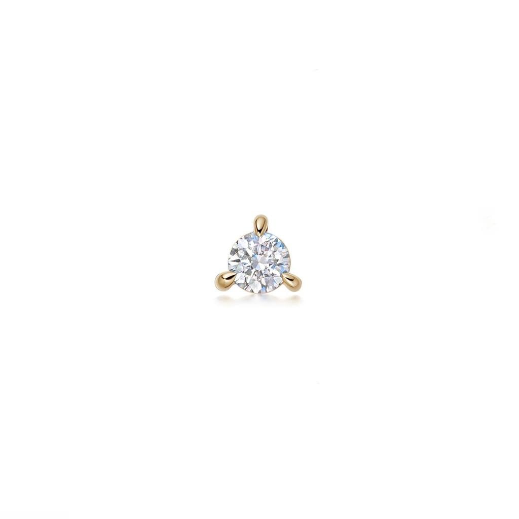 Missoma Fine Gold Small Single Solitaire Diamond Stud Earring