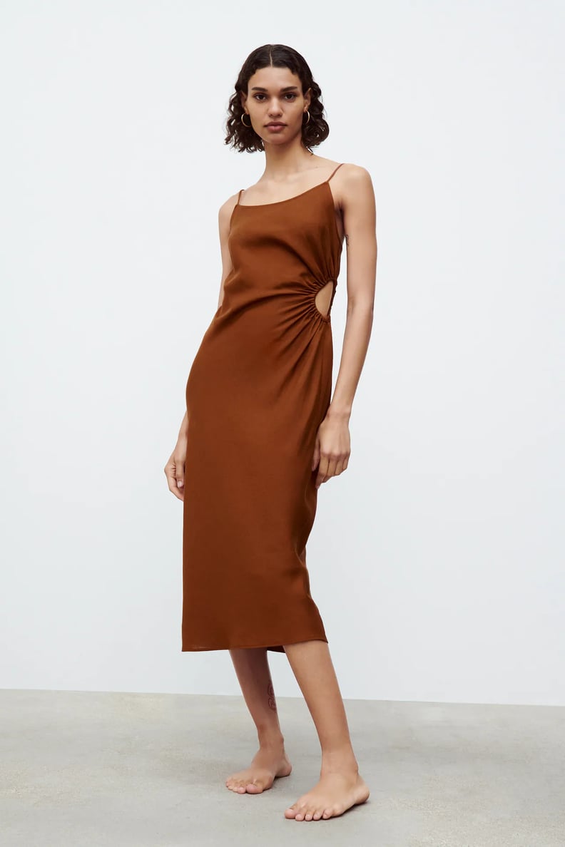 For the Perfect Summer Dress: Cut Out Linen Blend Dress