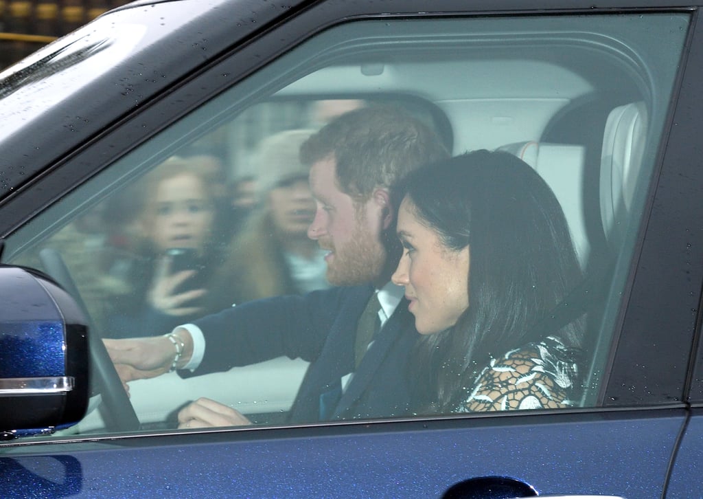 Meghan Markle's Lace Self-Portrait Dress at Christmas Lunch