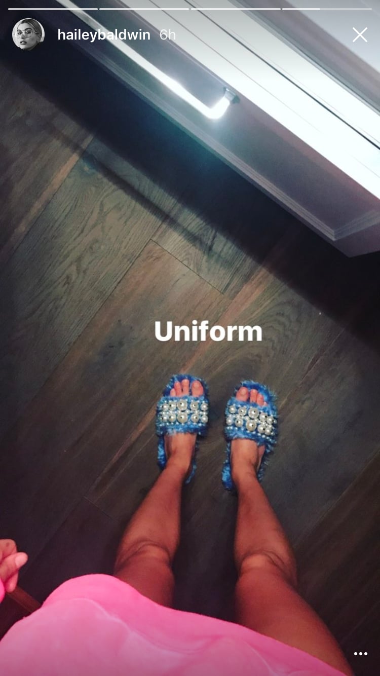 Hailey Snapped a Pic of Her Slippers