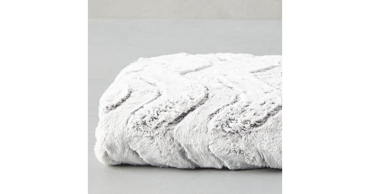 West Elm Faux Fur Chevron Throw Best Gifts 2017 POPSUGAR Celebrity