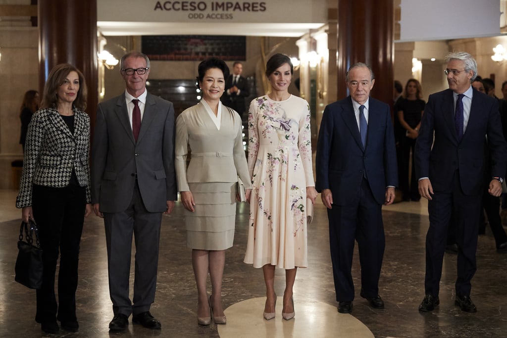 Queen Letizia's Pink Bird-Print Dress From ASOS