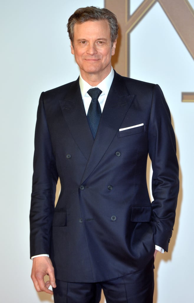 Colin Firth stepped out in London for the world premiere of Kingsman:  The Secret Service on Wednesday.