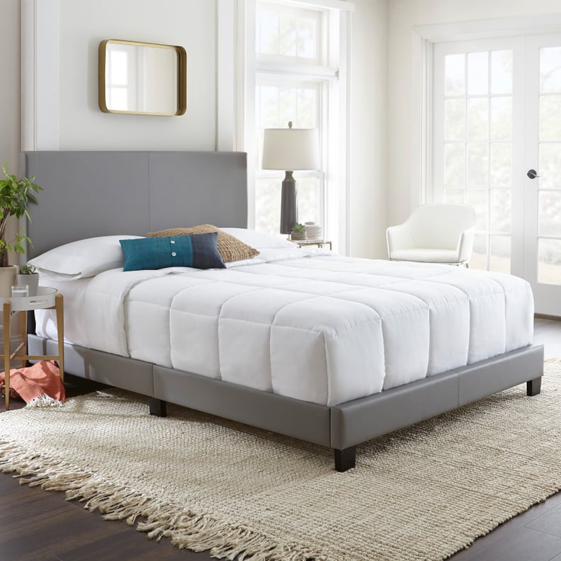 A Bed Frame: Pure Posture Modern Wood Panel Bed