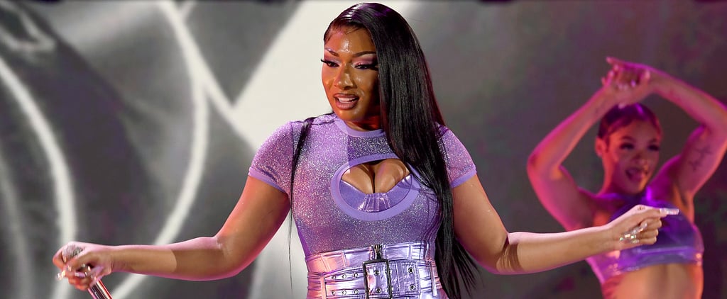 Megan Thee Stallion Wears Pumpkin on Her Head