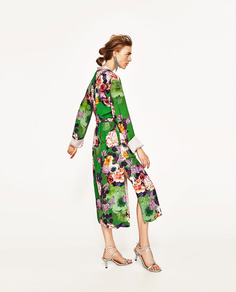Zara Long Floral Print Kimono