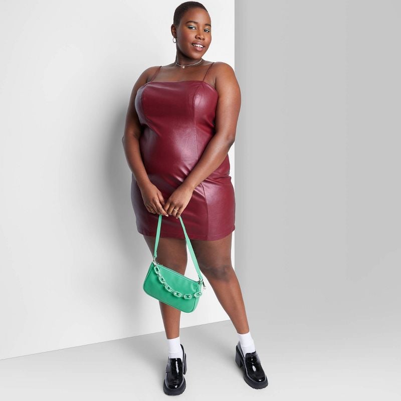Wild Fable Women's Sleeveless Faux Leather Bodycon Dress