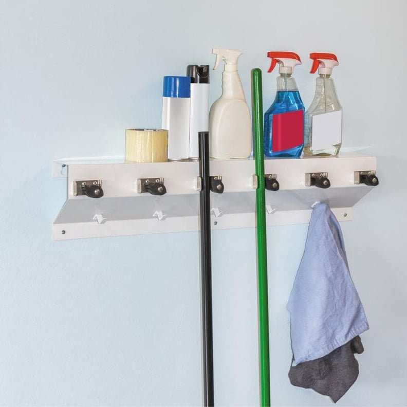 ExCell 2-Tier Door/Wall Mount Metal Mop and Broom Holder