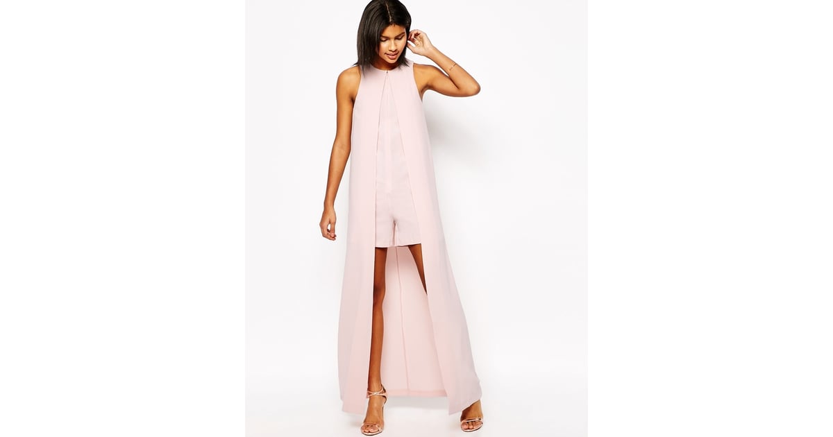 Asos Occasion Playsuit with Maxi Cape Detail (72) Jumpsuits to Wear to Weddings POPSUGAR