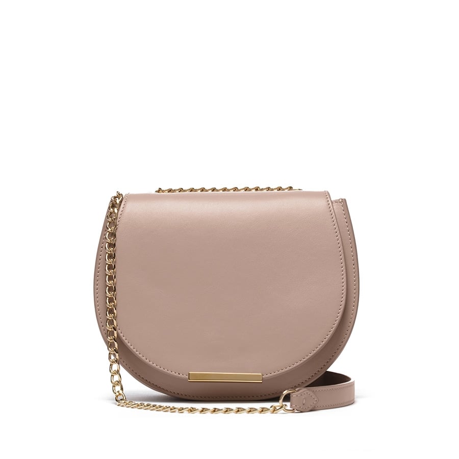 Cuyana Mini Chain Saddle Bag in Quartz