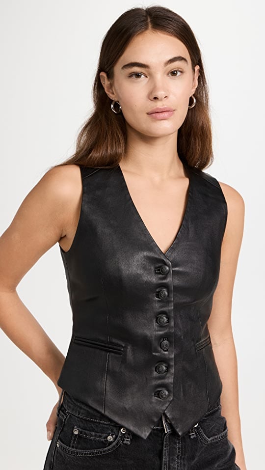A Leather Vest: Rag & Bone Vanessa Leather Vest