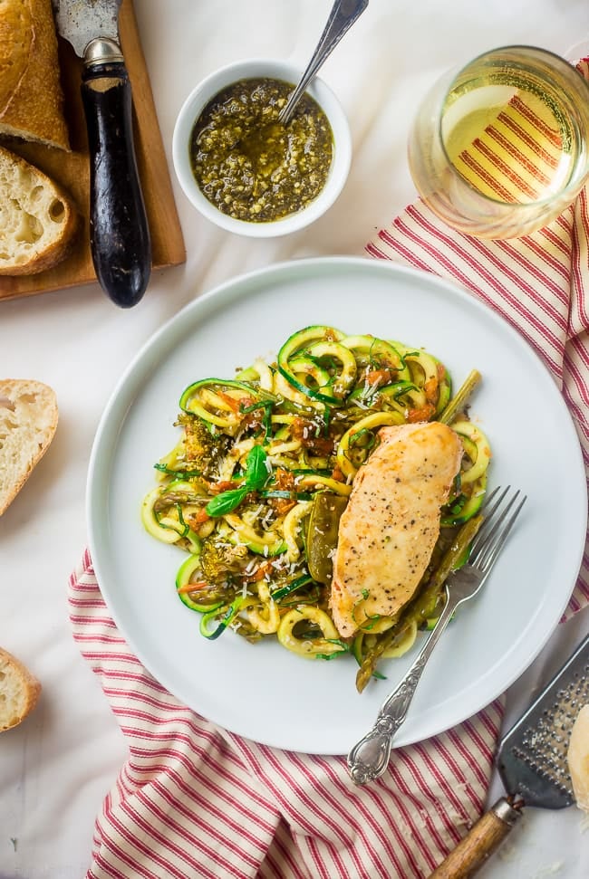 Italian Chicken With Zucchini Noodles LowCarb SlowCooker Recipes