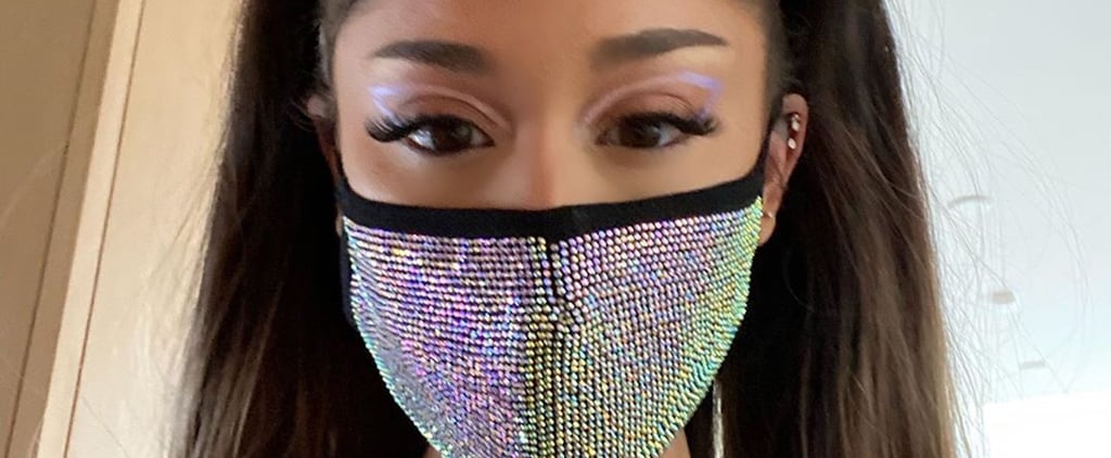 Ariana Grande Sees Your Fashion Face Mask and Raises You One With Rhinestones