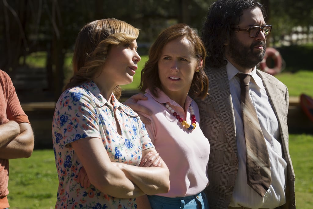 Nina Hellman as Nancy, Molly Shannon as Gail the crafts teacher, and Judah Friedlander as Ron, Gail's estranged husband.