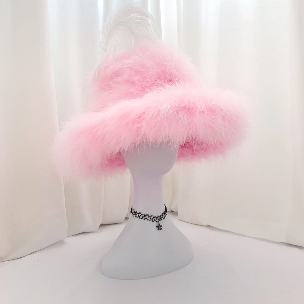 Shop Megan Fox's Pink Fuzzy Hat