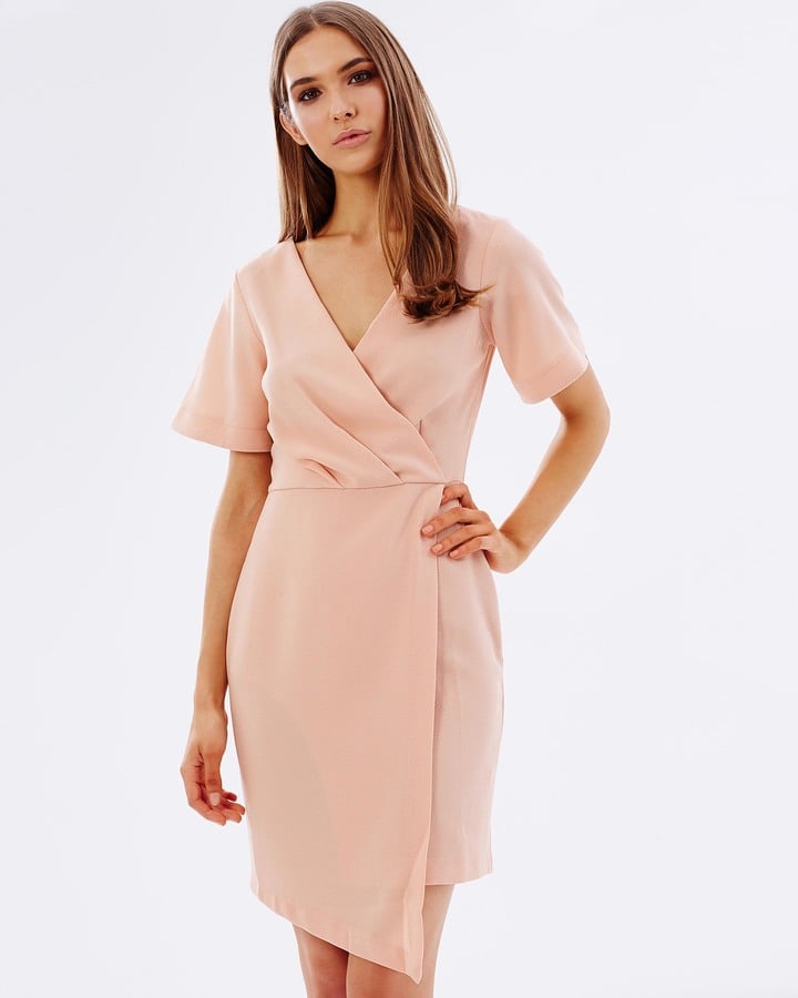 Crossover Short Sleeve Wrap Dress ($77 ...