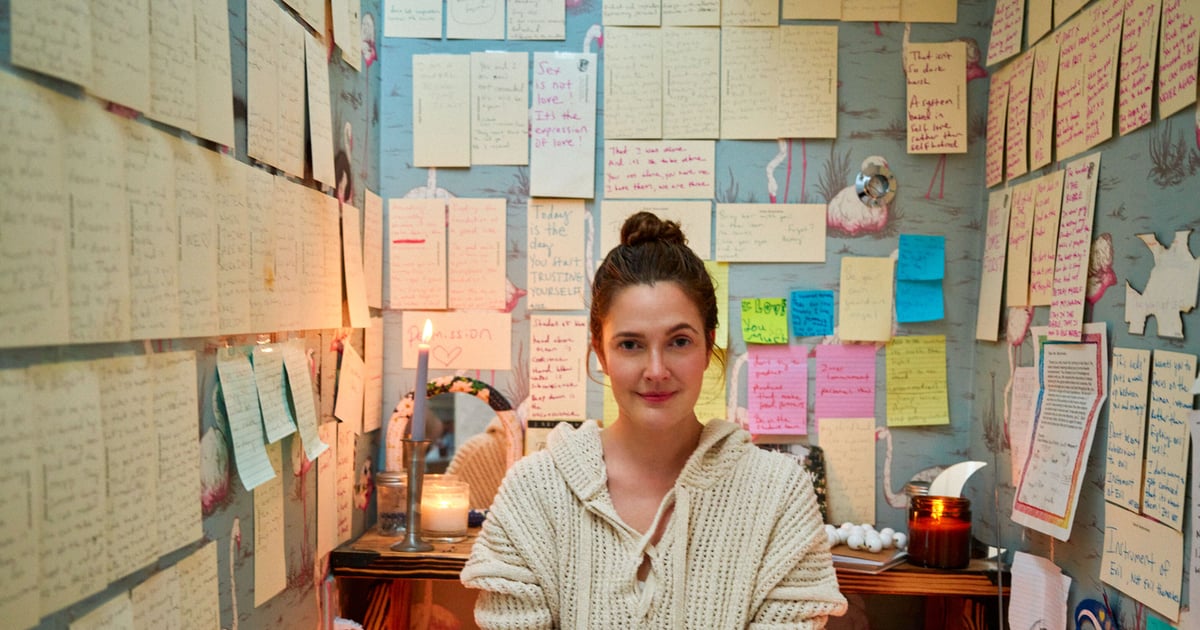 We Can’t Get Enough of Drew Barrymore’s Meditation-Room Wallpaper; Here’s Where to Buy It