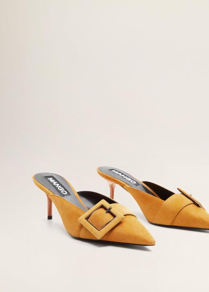 Mango Buckle leather shoes
