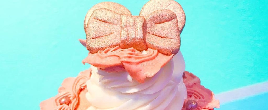 Disney Rose Gold Mouse Ears Cupcake