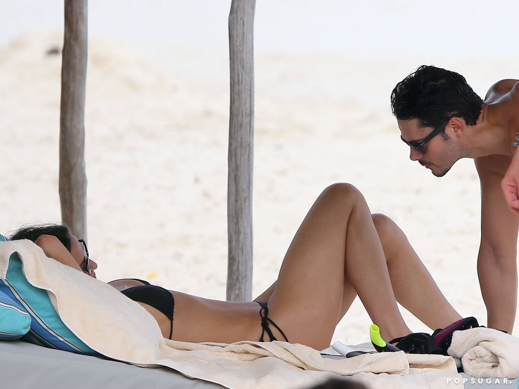 Demi lounged in her bikini.