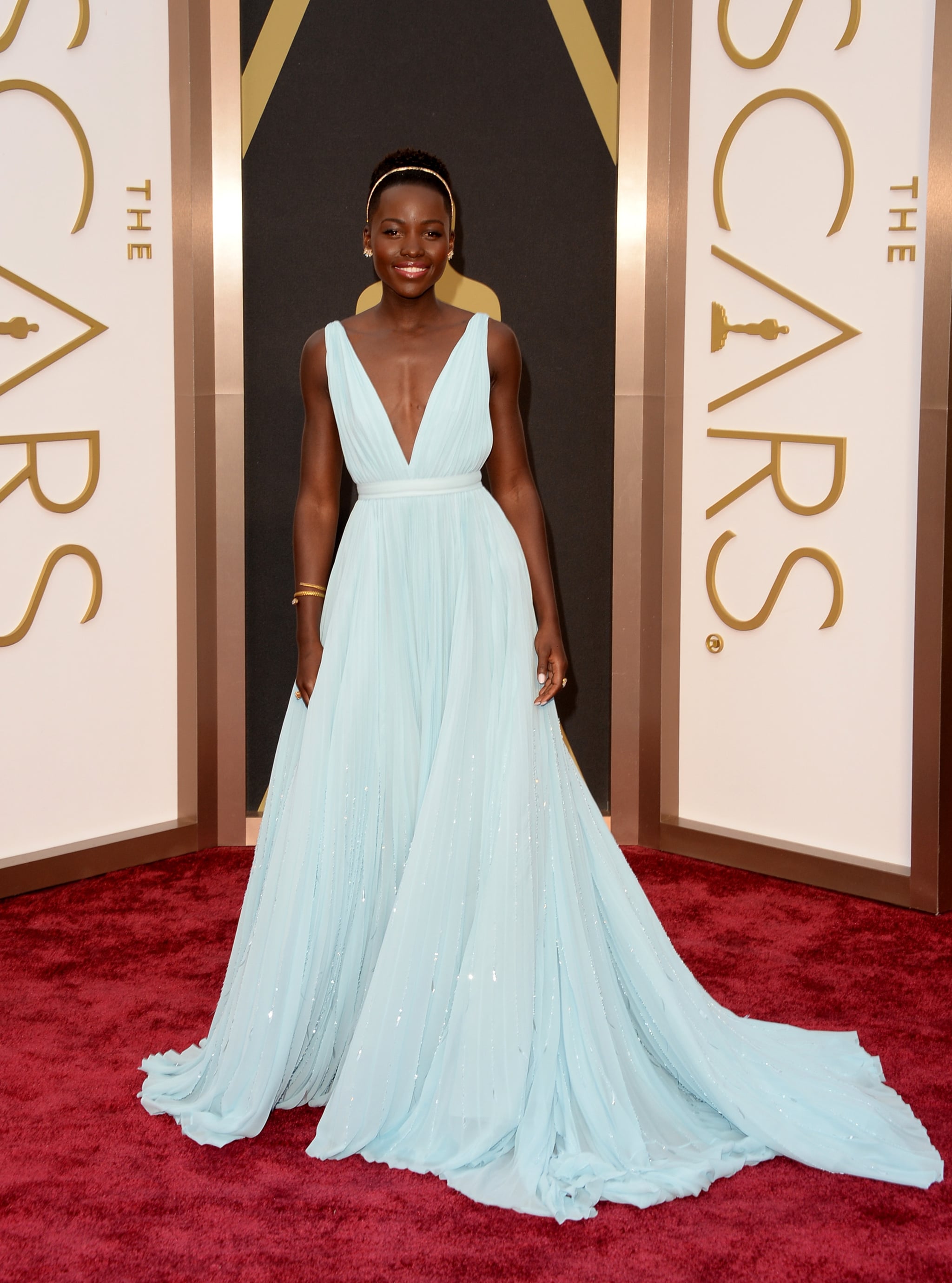 Lupita Nyong'o in Prada at the Oscars | The Red Carpet Gowns So Stunning  They Had to Be Custom | POPSUGAR Fashion Photo 3