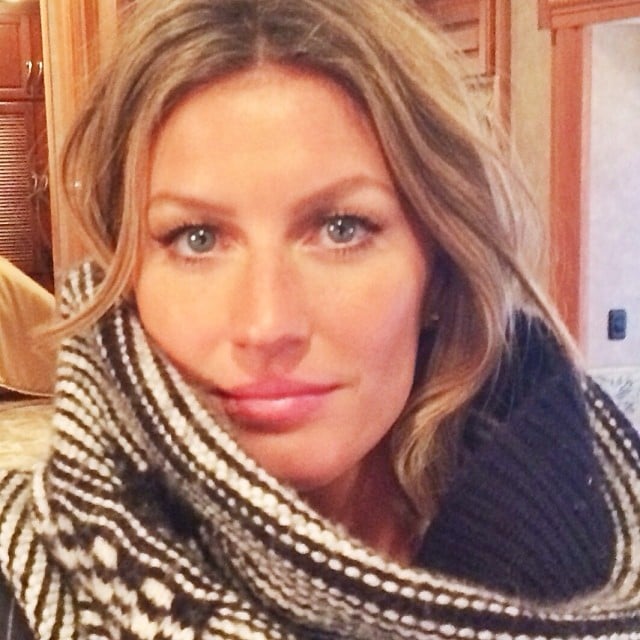 Gisele Bündchen was bundled up while working in snowy Boston.
Source: Instagram user giseleofficial