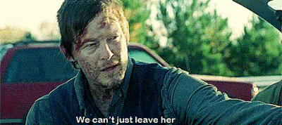 When Daryl Gets All Noble and Carol's Like, "Aw."