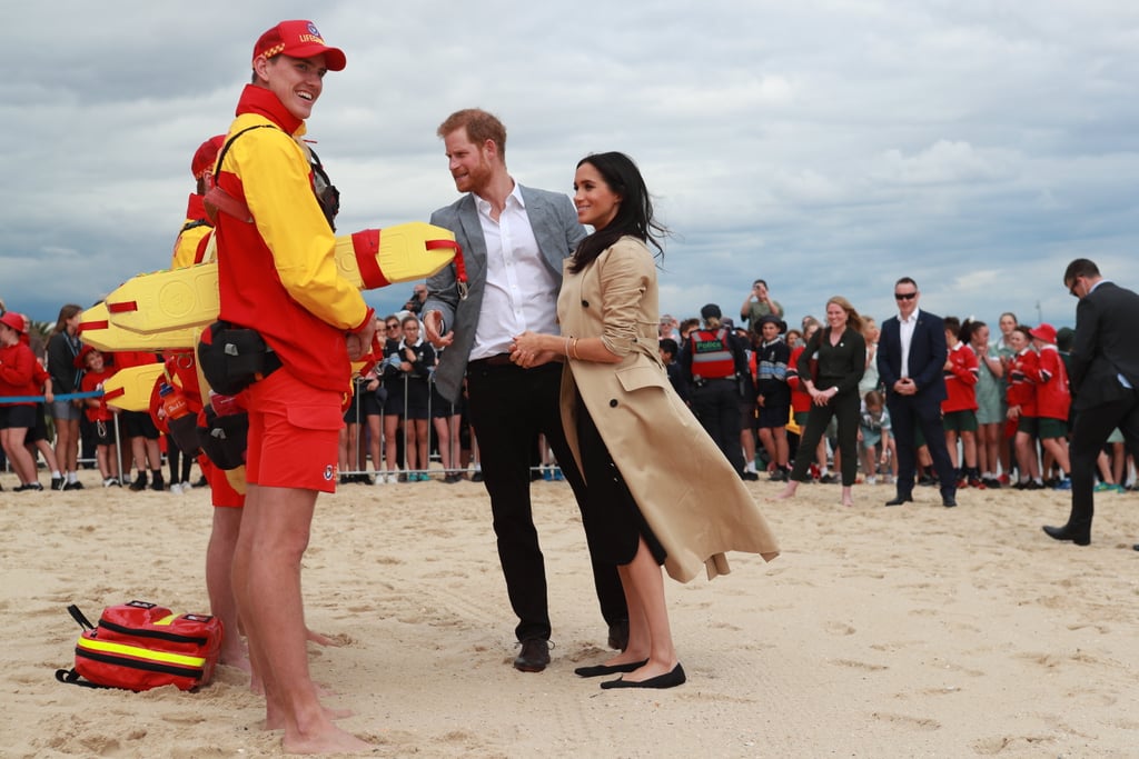 Meghan Markle Black Club Monaco Dress on the Beach 2018