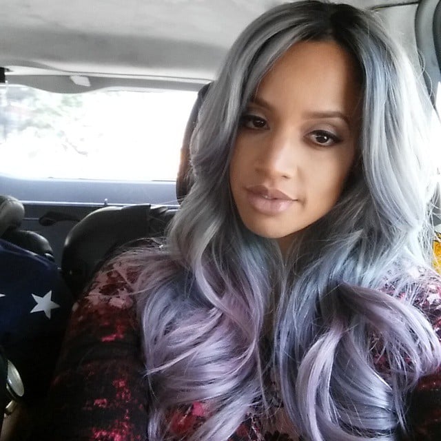 Orange Is the New Black's Dascha Polanco pulled off Demi Lovato-inspired ombré hair. 
Source: Instagram user sheisdash
