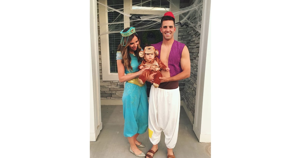 Jasmine Aladdin And Abu Calling All Families Of 3 We Have The 50 Halloween Costume Ideas You Ll Want To Steal Popsugar Family Photo 20
